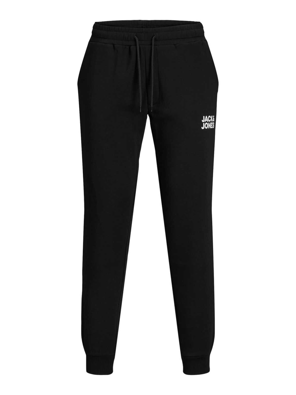 JACK & JONES Hlače 'Gordon'  črna / bela