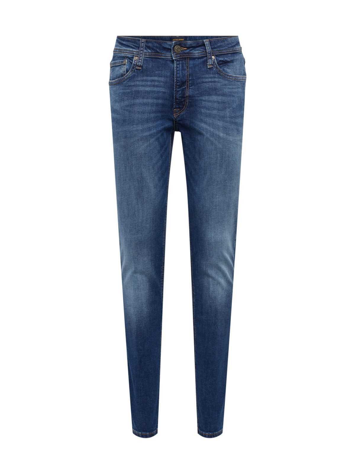 JACK & JONES Kavbojke 'Liam'  temno modra / svetlo rjava
