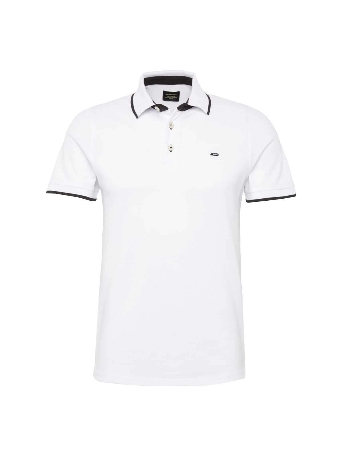 JACK & JONES Majica 'Paulos'  črna / bela