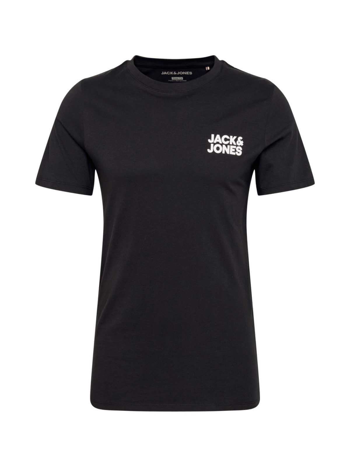 JACK & JONES Majica  črna / bela