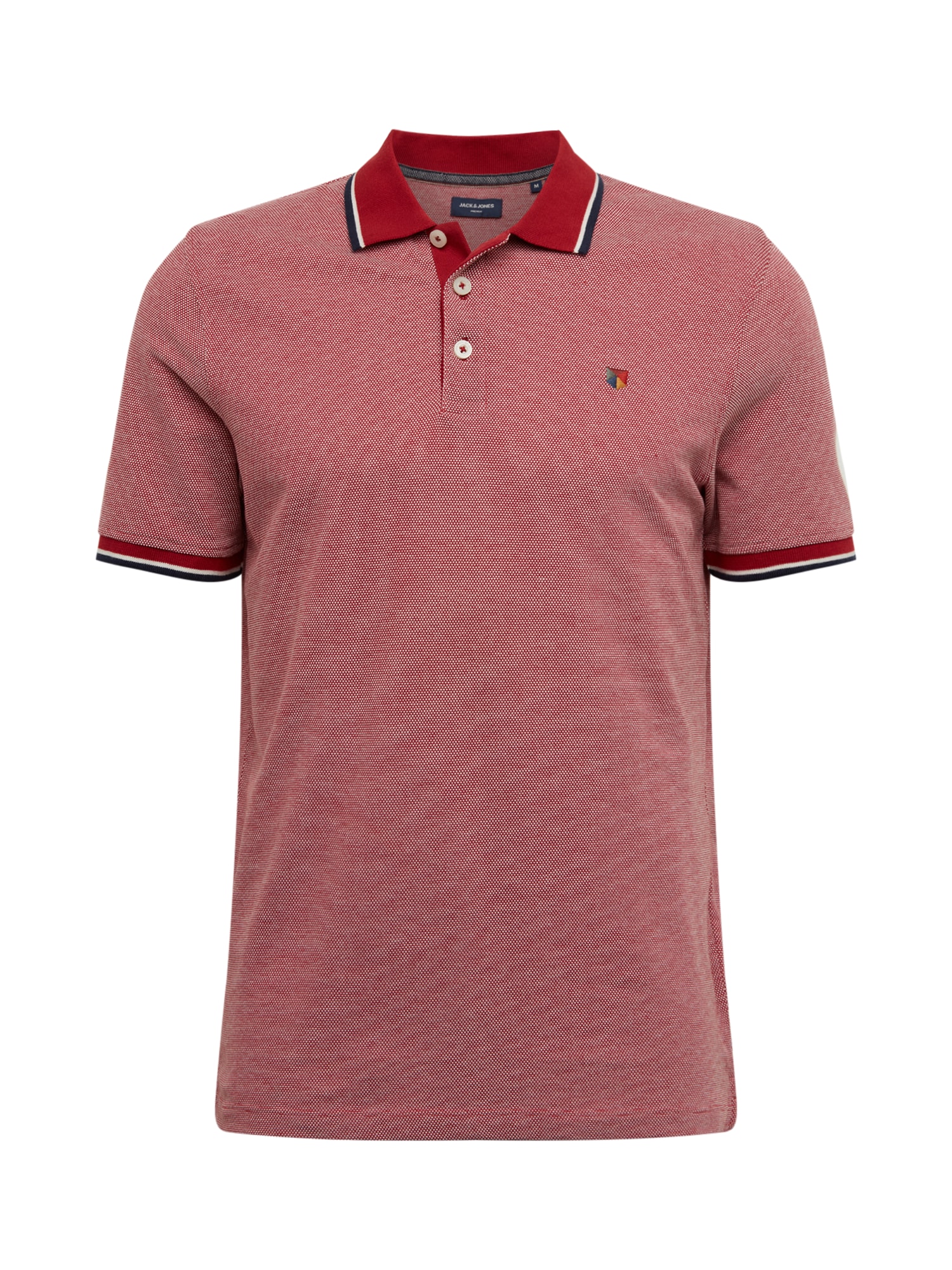 JACK & JONES Majica  mornarska / rubin rdeča / bela