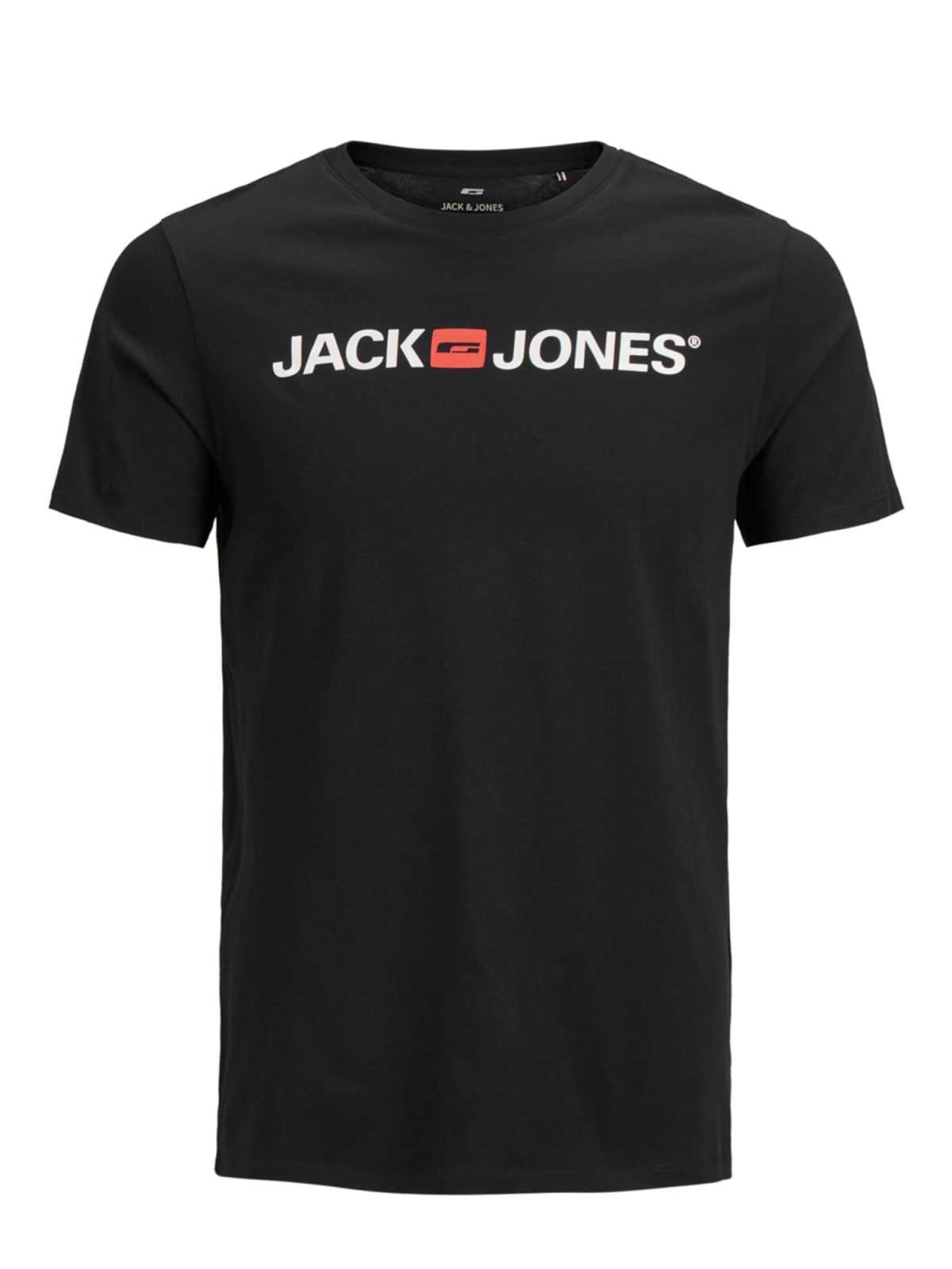 JACK & JONES Majica  rdeča / črna / bela