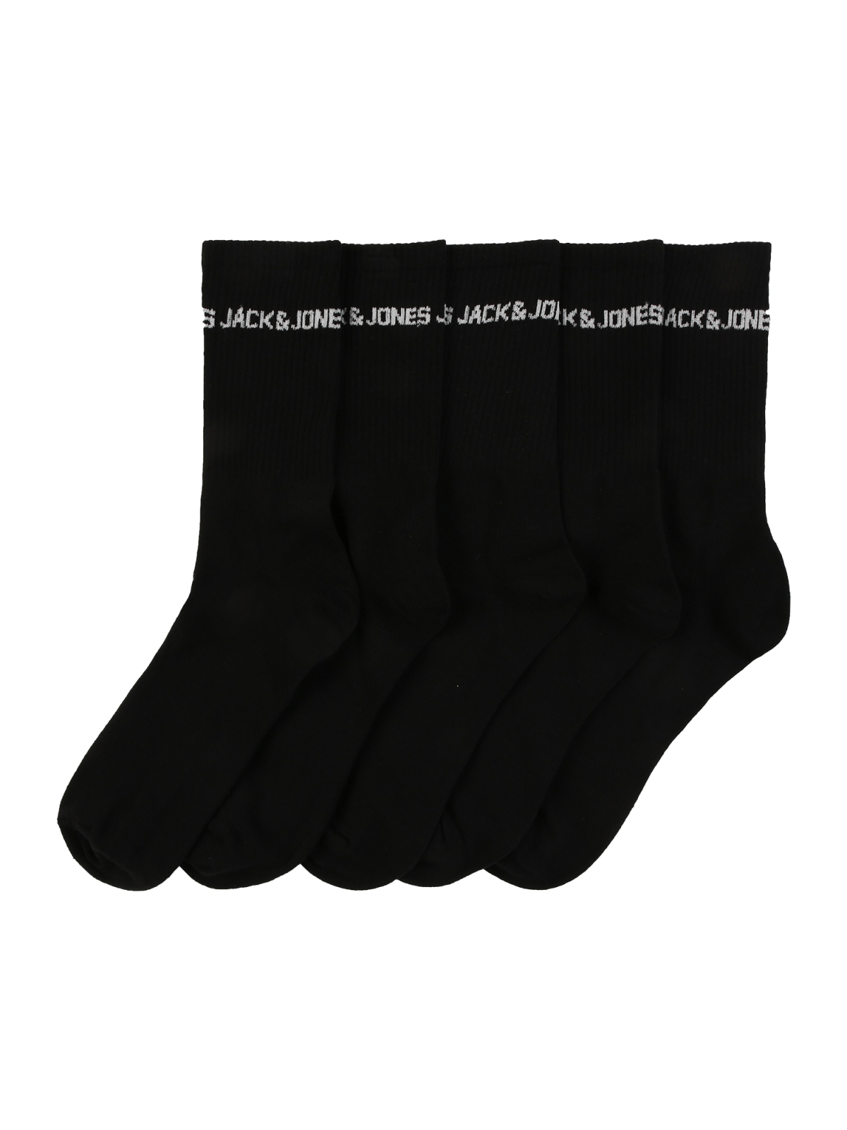 JACK & JONES Nogavice  črna / bela