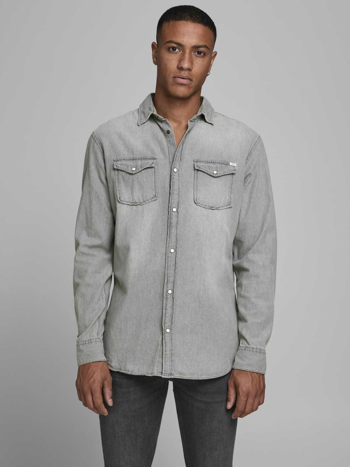 JACK & JONES Srajca 'Sheridan'  siv denim