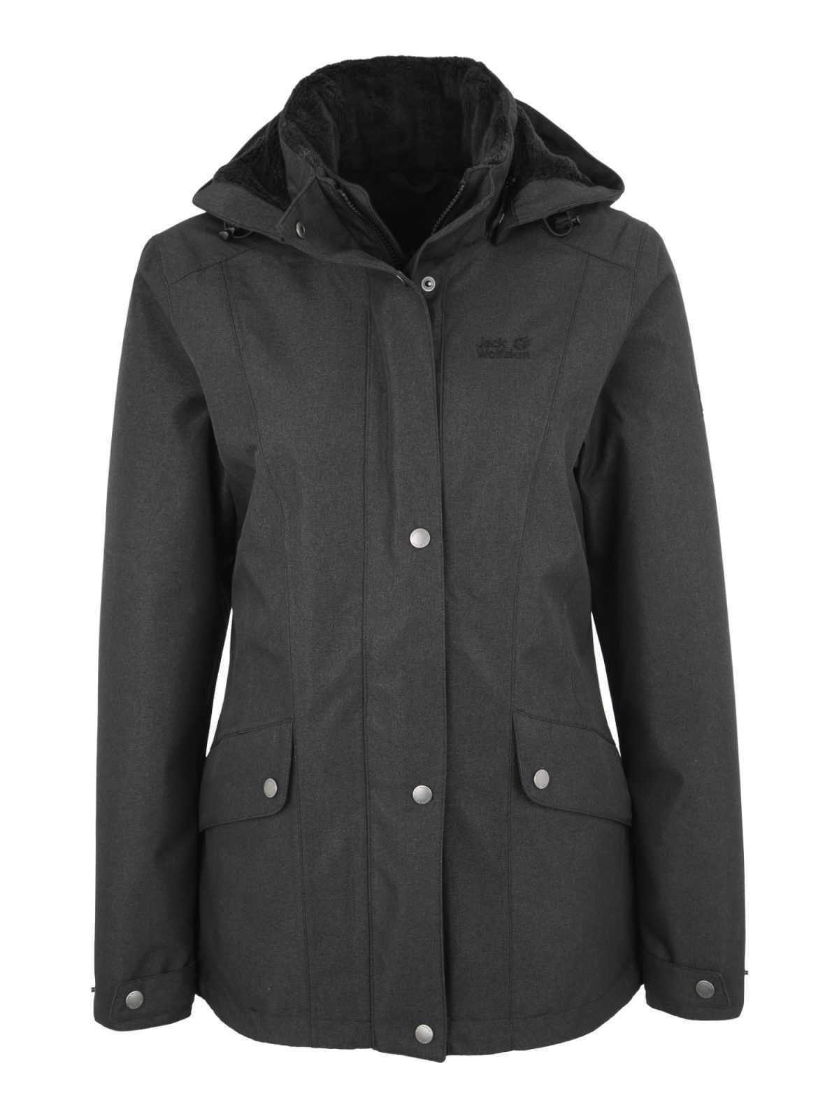 JACK WOLFSKIN Zunanja jakna 'PARK AVENUE'  antracit