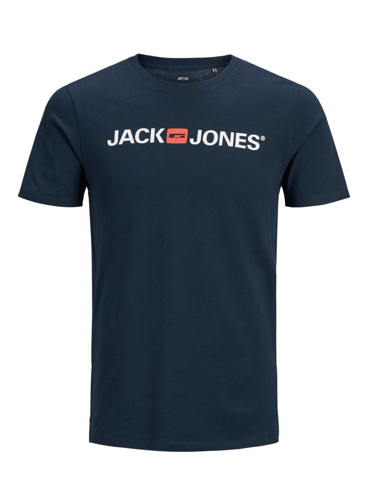 Jack & Jones Plus Majica  mornarska / melona / bela