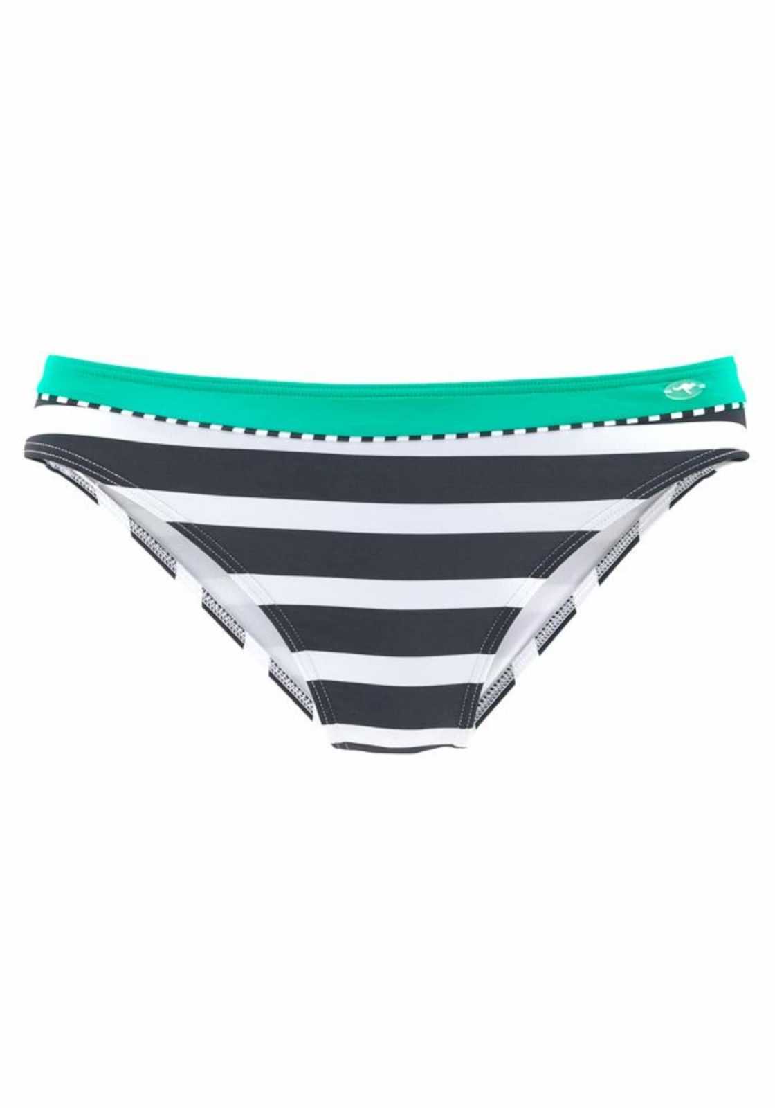 KangaROOS Bikini hlačke  žad / črna / bela