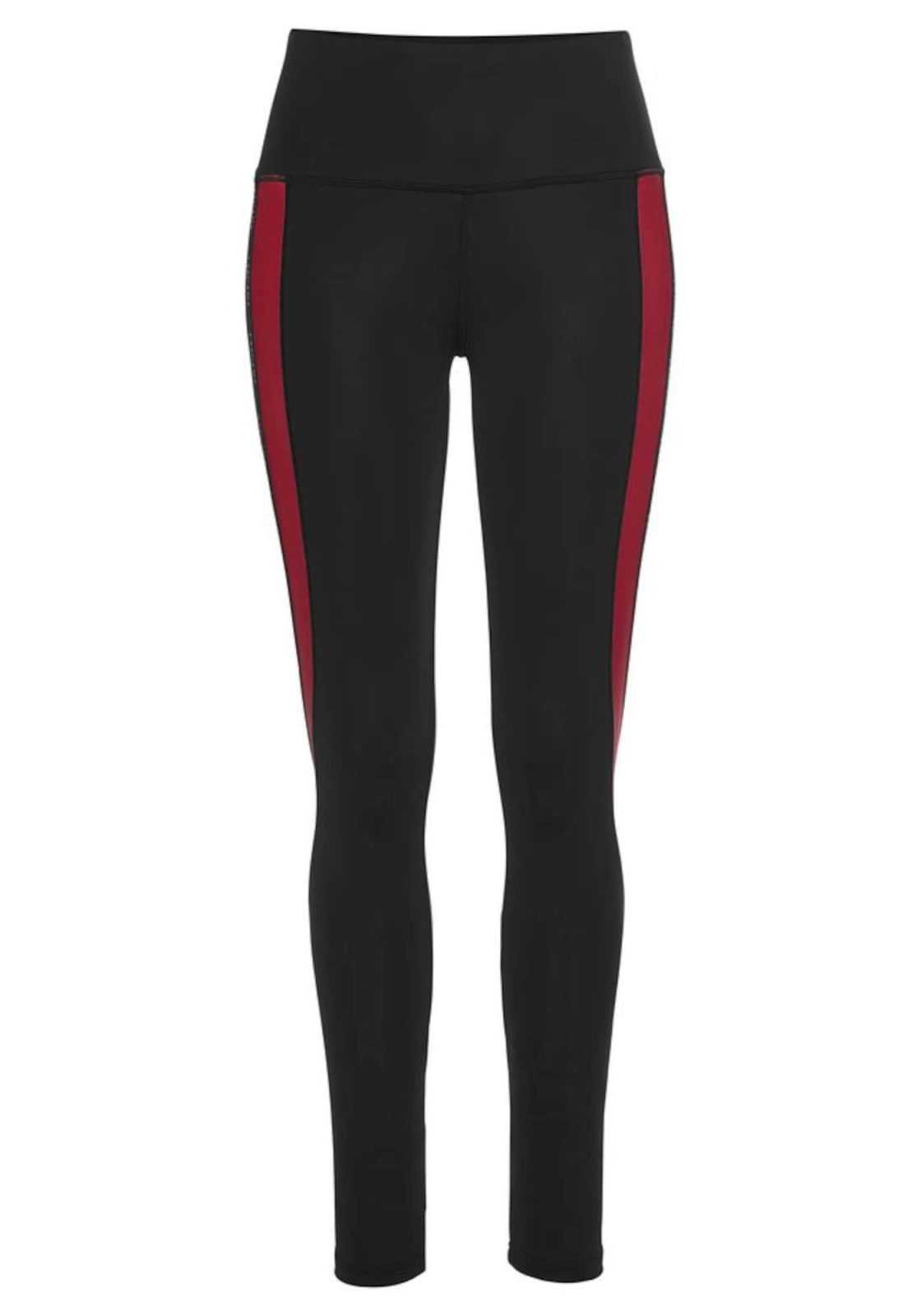 LASCANA ACTIVE Športne hlače  rdeča / črna