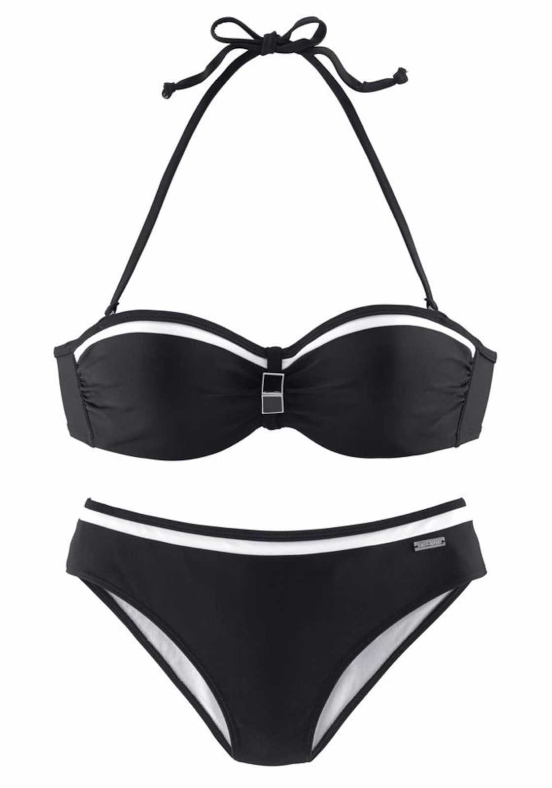 LASCANA Bikini  črna / bela