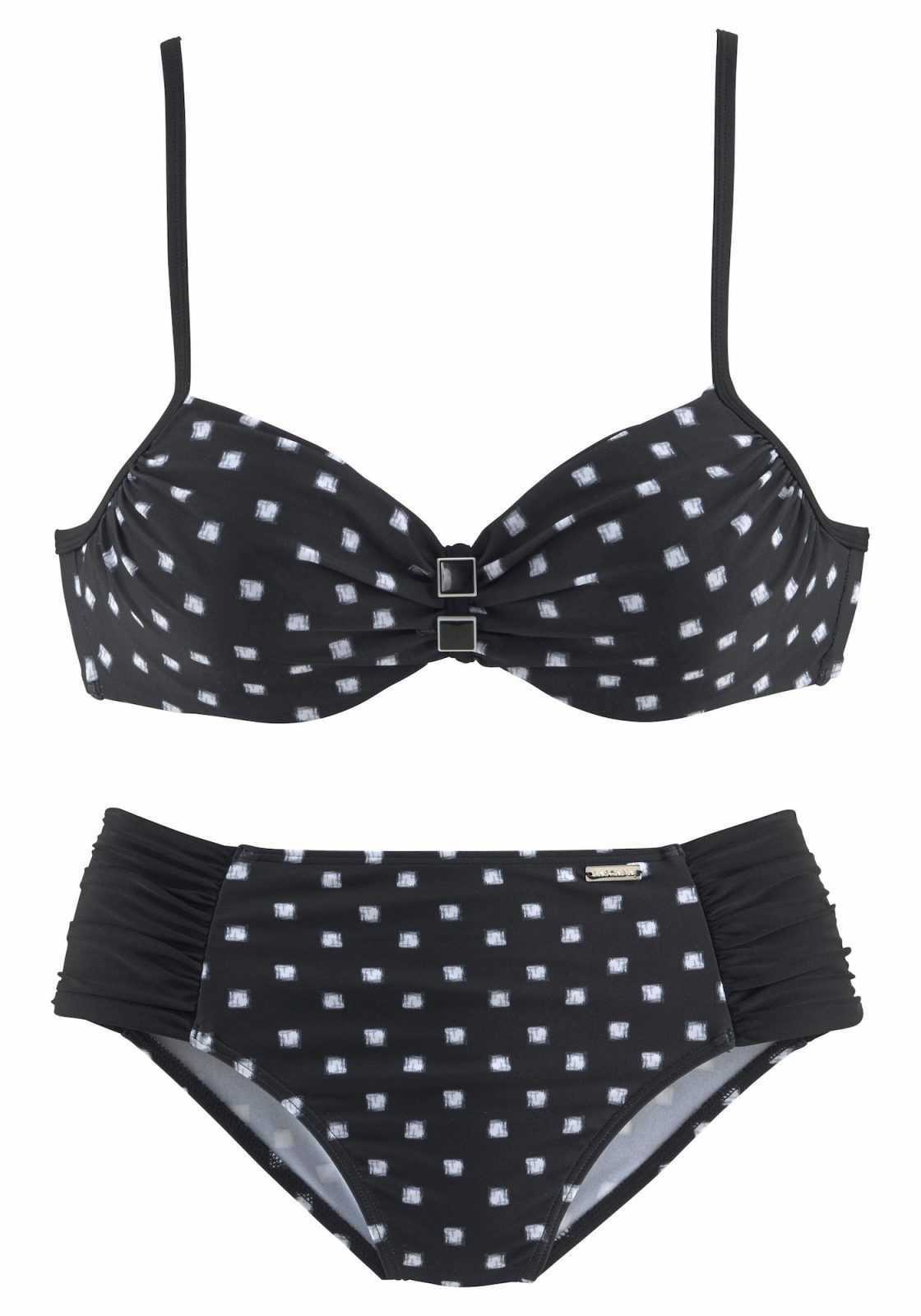 LASCANA Bikini  črna / bela