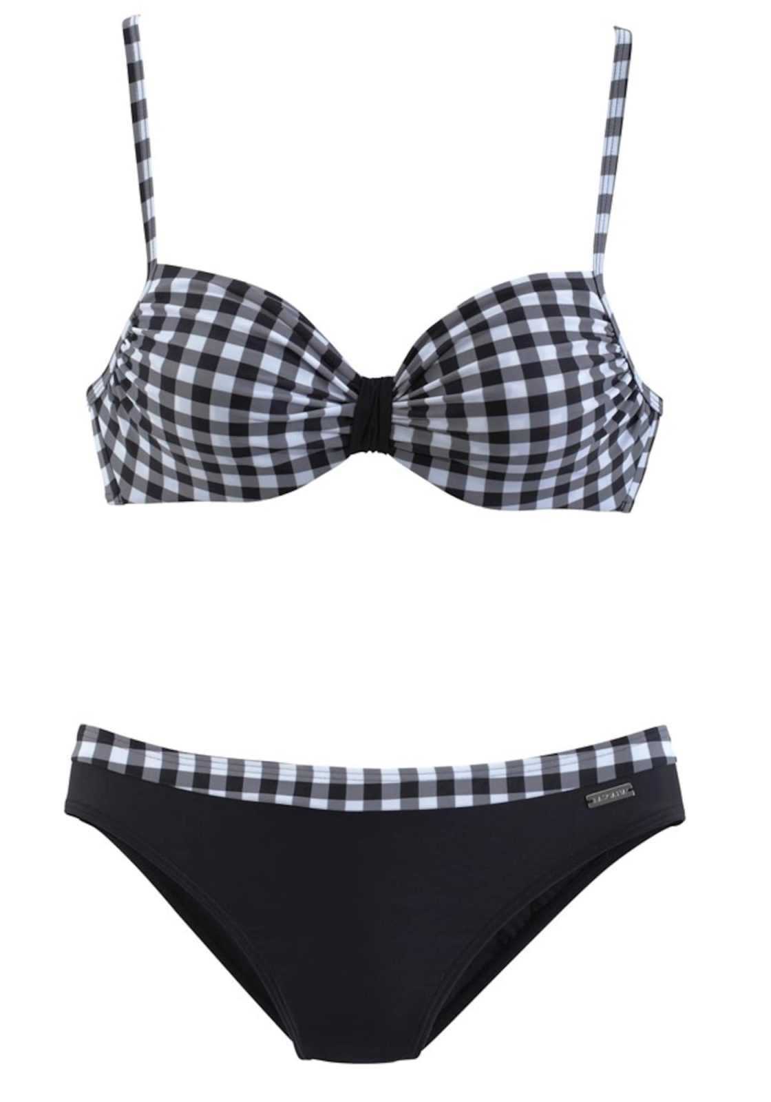 LASCANA Bikini  črna / bela