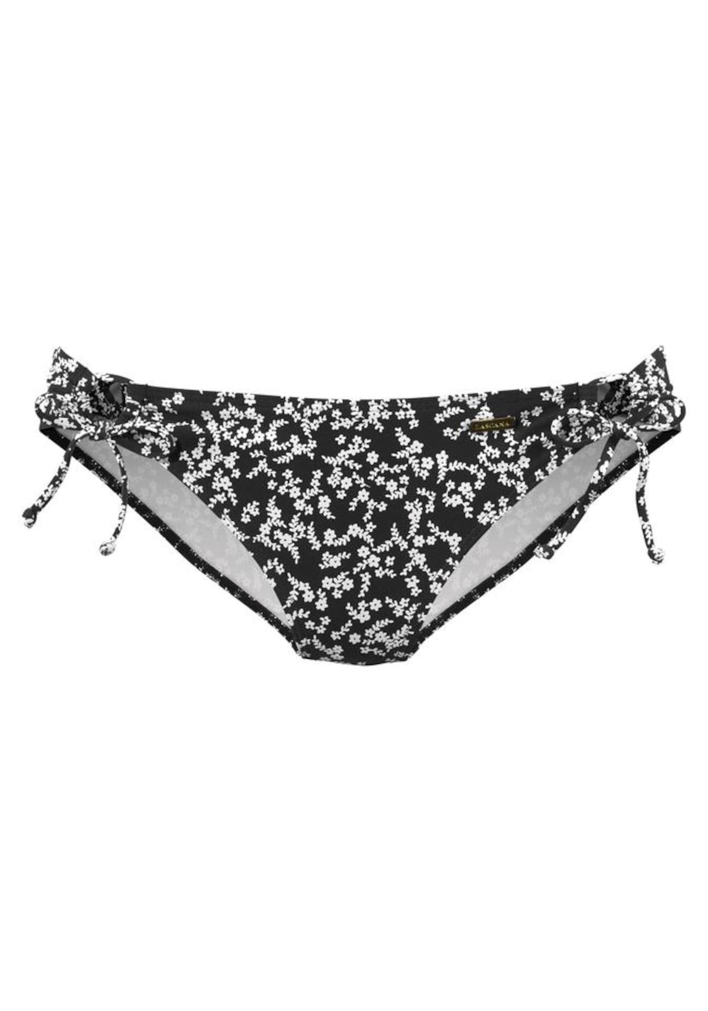 LASCANA Bikini hlačke 'Meadow'  črna