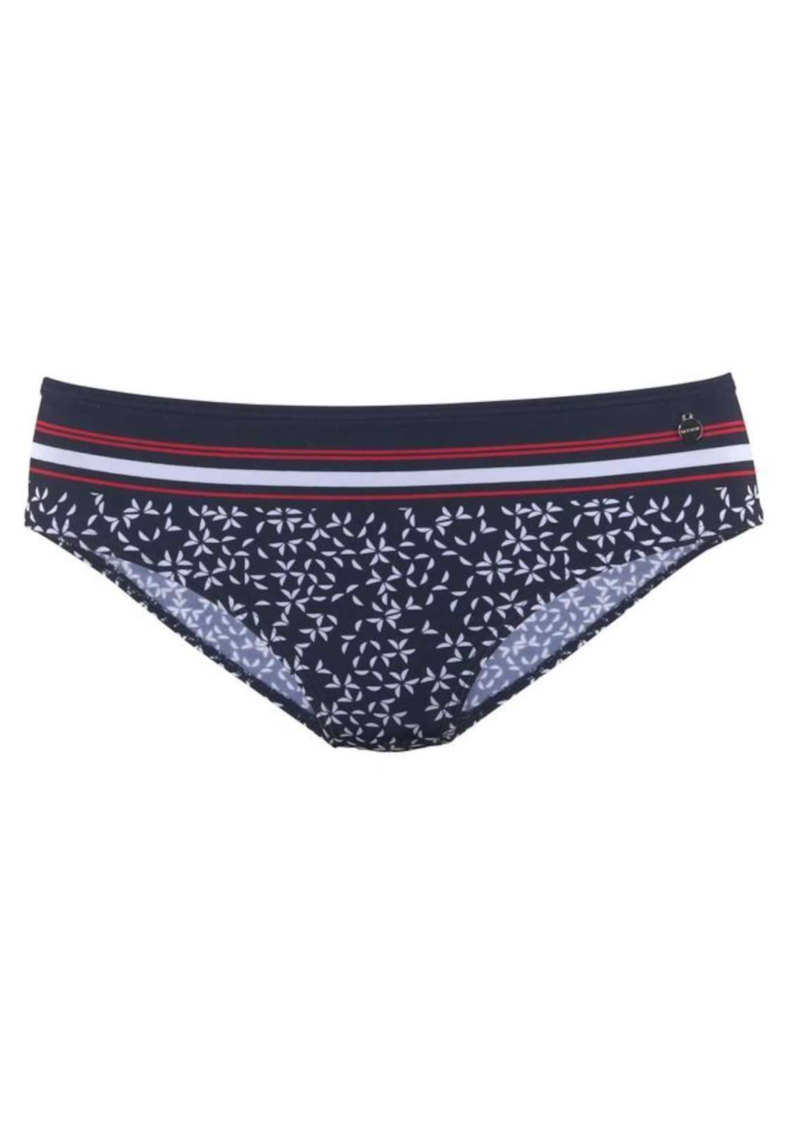 LASCANA Bikini hlačke 'Minimal'  mornarska / rdeča / bela