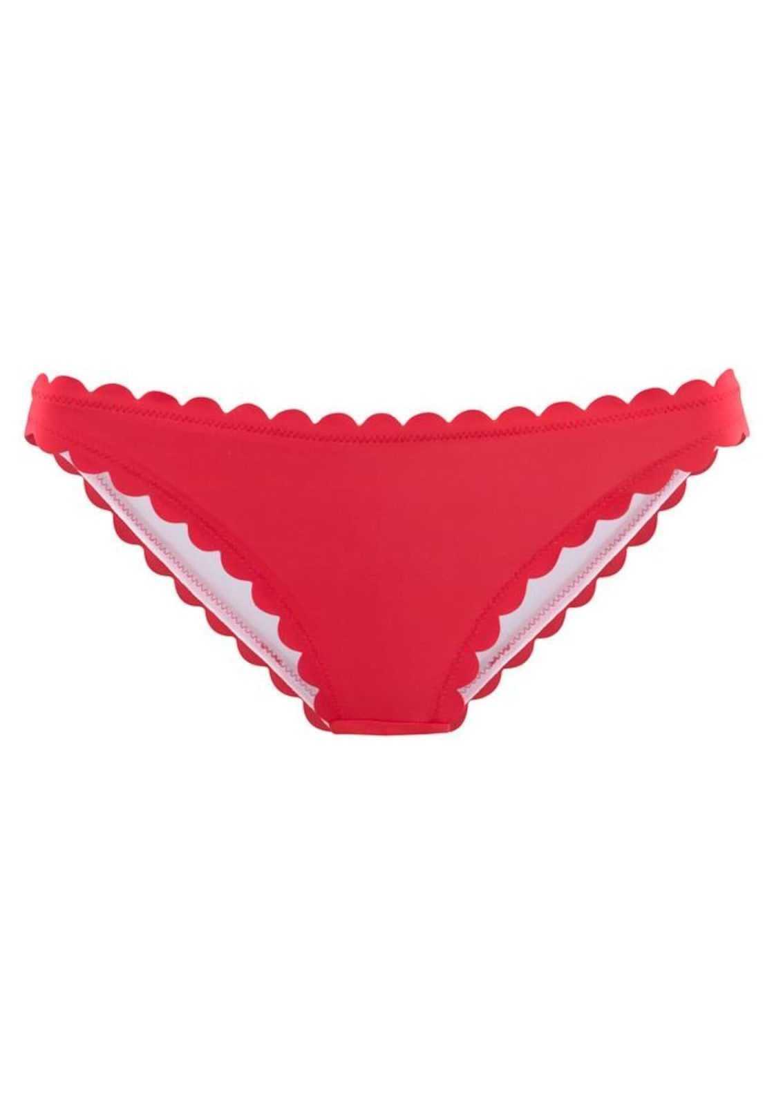 LASCANA Bikini hlačke 'Scallop'  brusnica