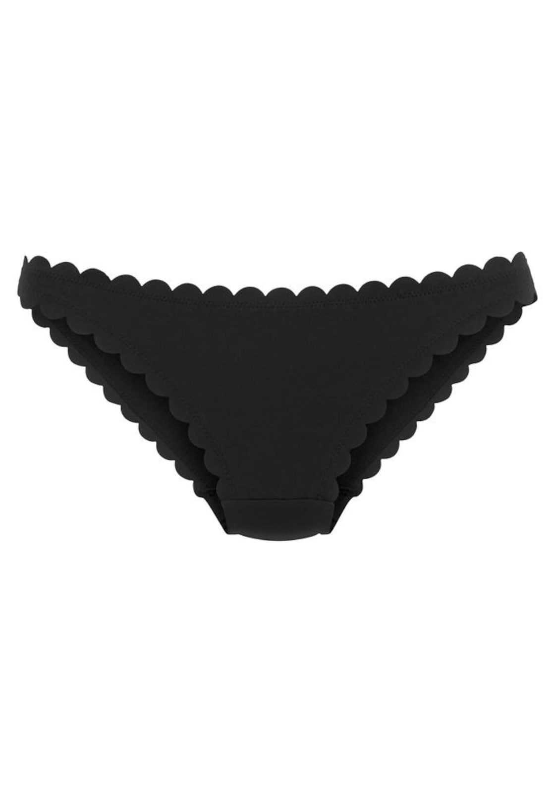 LASCANA Bikini hlačke 'Scallop'  črna