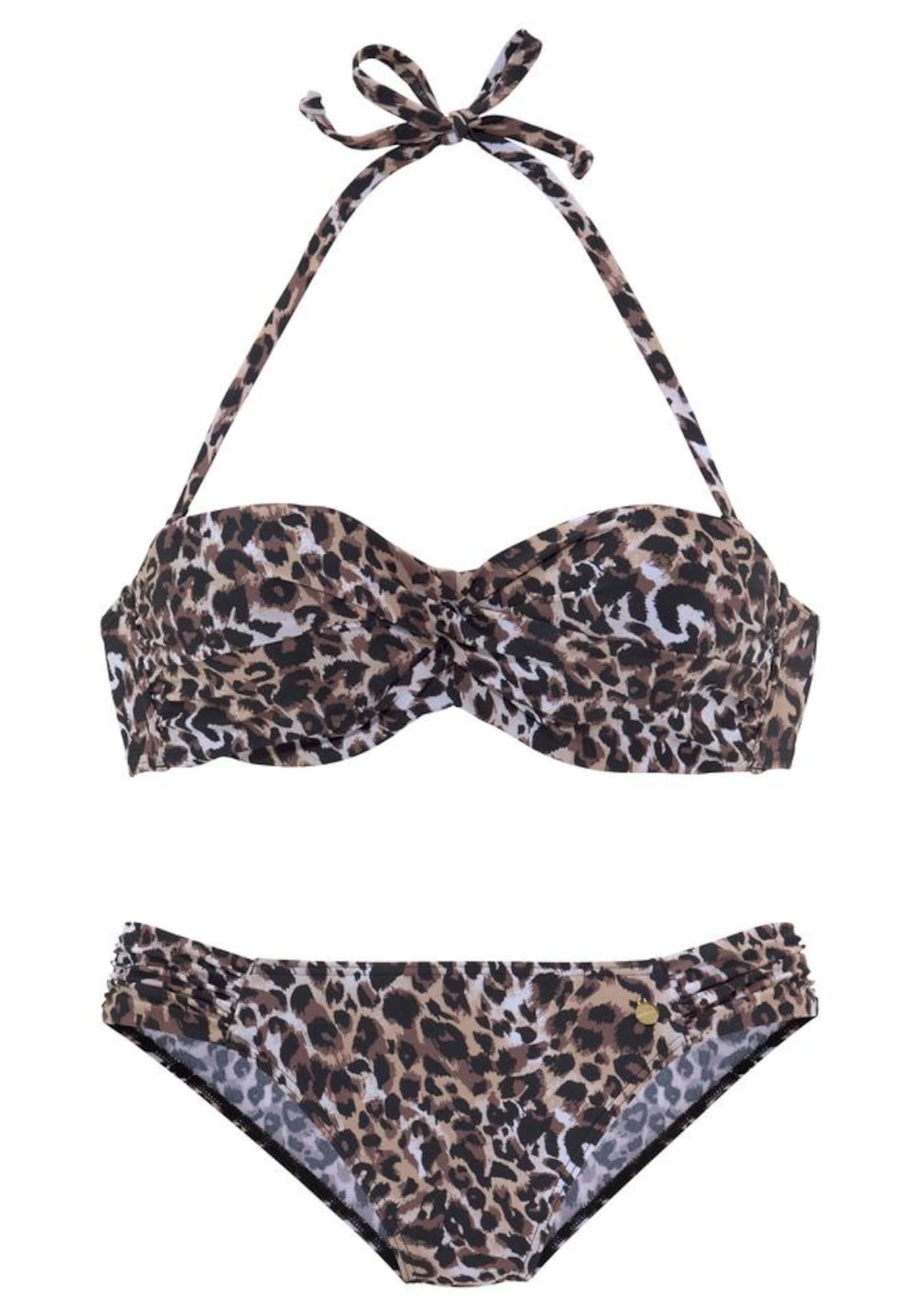 LASCANA Bikini  rjava / naravno bela