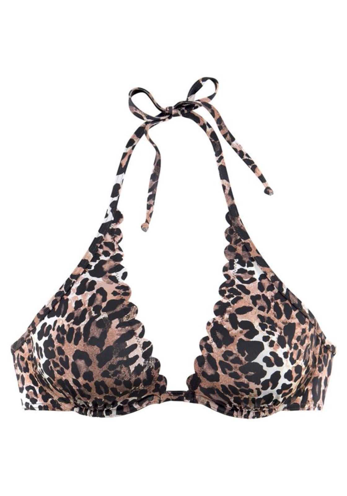 LASCANA Bikini zgornji del 'Lexa'  bež / svetlo rjava / temno rjava