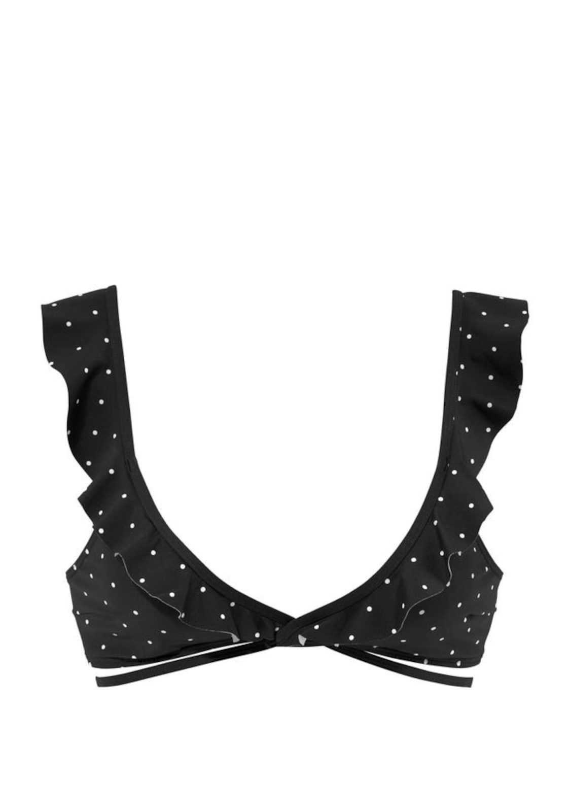 LASCANA Bikini zgornji del 'Sparkle'  črna / bela