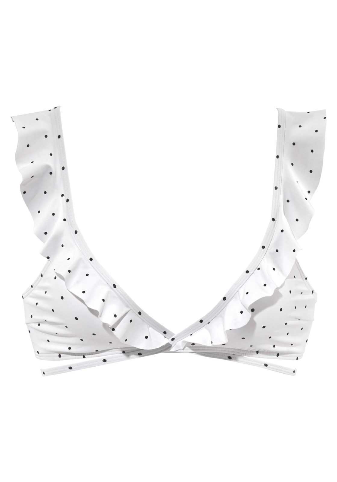 LASCANA Bikini zgornji del 'Sparkle'  marine / bela