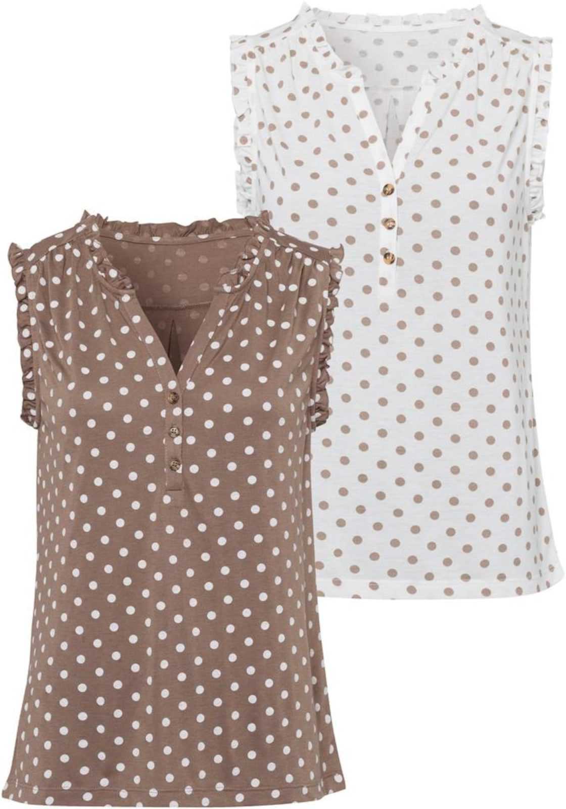 LASCANA Bluza  temno siva / bela