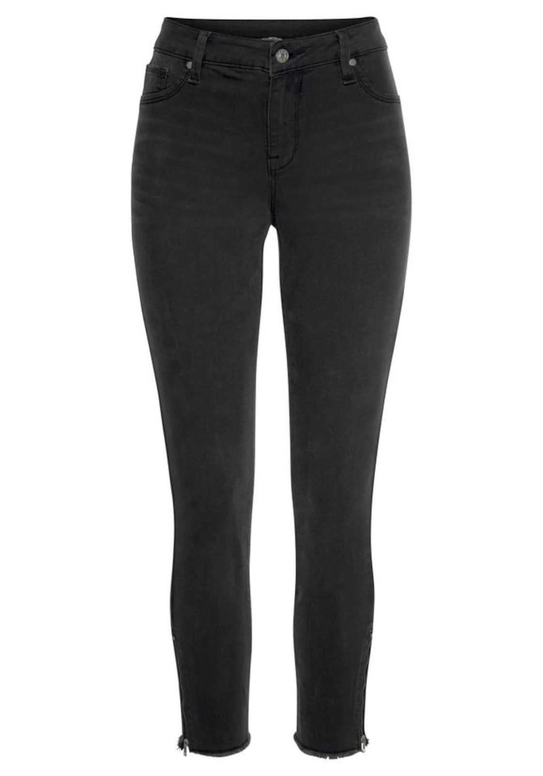 LASCANA Jeans pajkice  črna