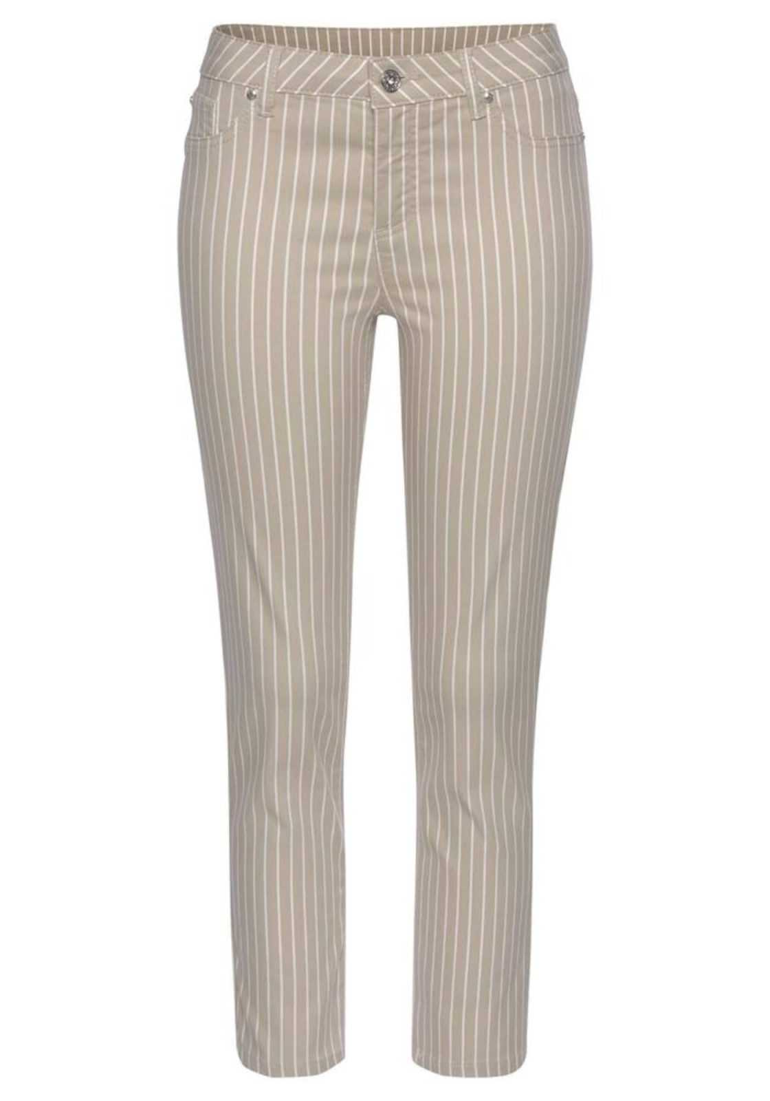 LASCANA Jeans pajkice  pesek / bela