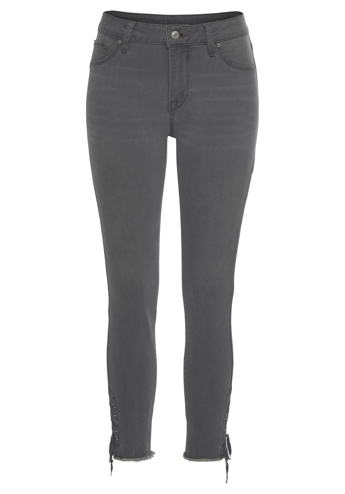 LASCANA Jeans pajkice  siv denim