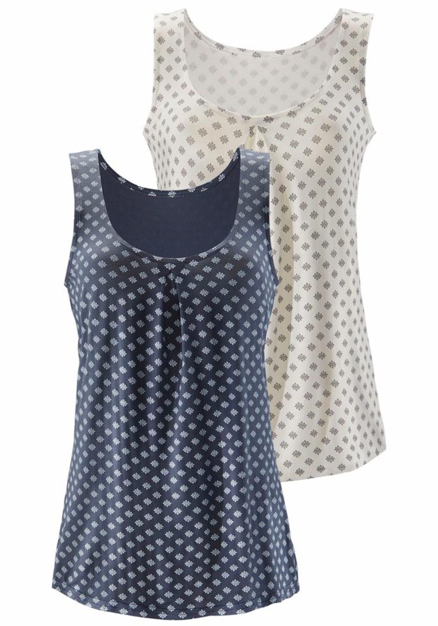 LASCANA Top  dimno modra / naravno bela