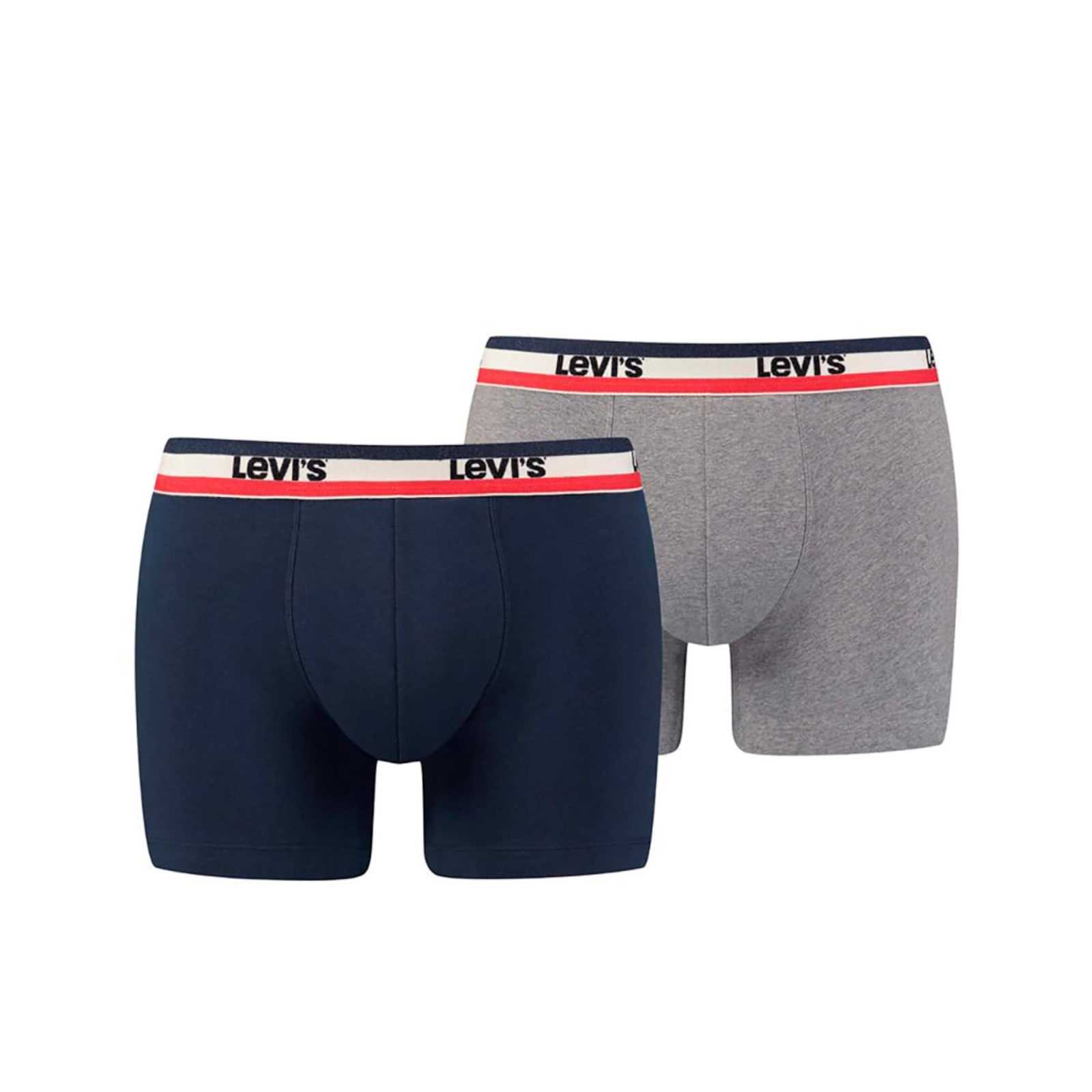LEVI'S Boksarice  marine / pegasto siva / rdeča / bela