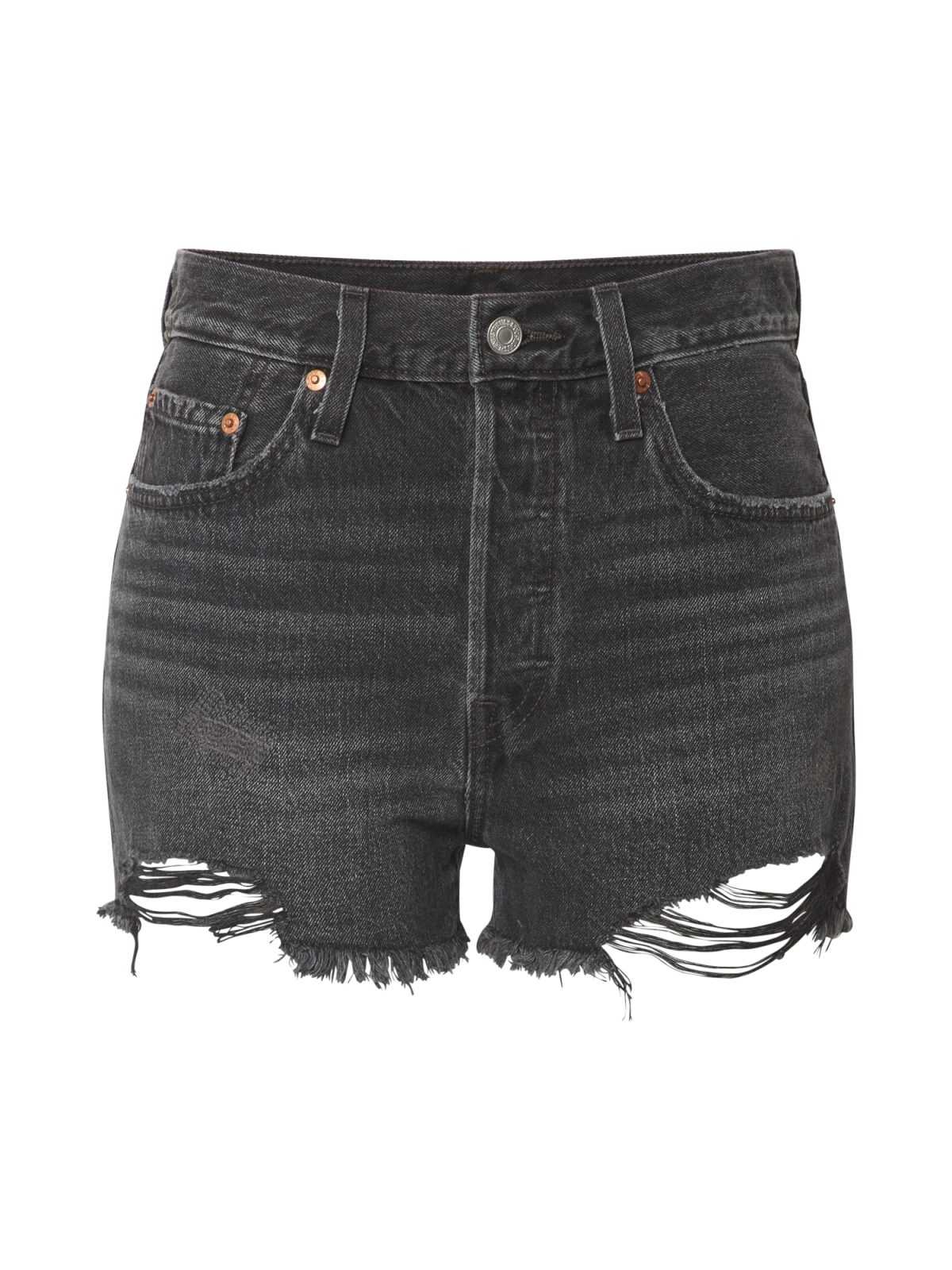 LEVI'S Kavbojke '501® HIGH RISE SHORT'  siv denim