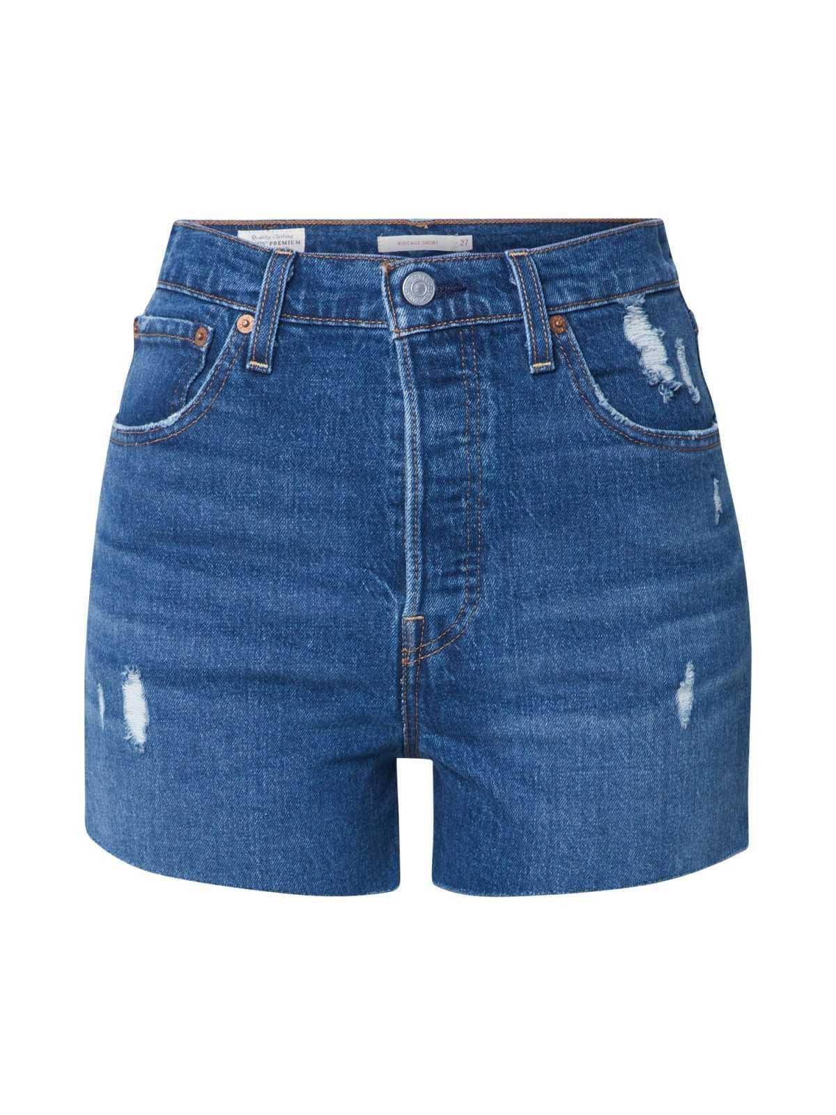 LEVI'S Kavbojke 'RIBCAGE SHORT'  modra