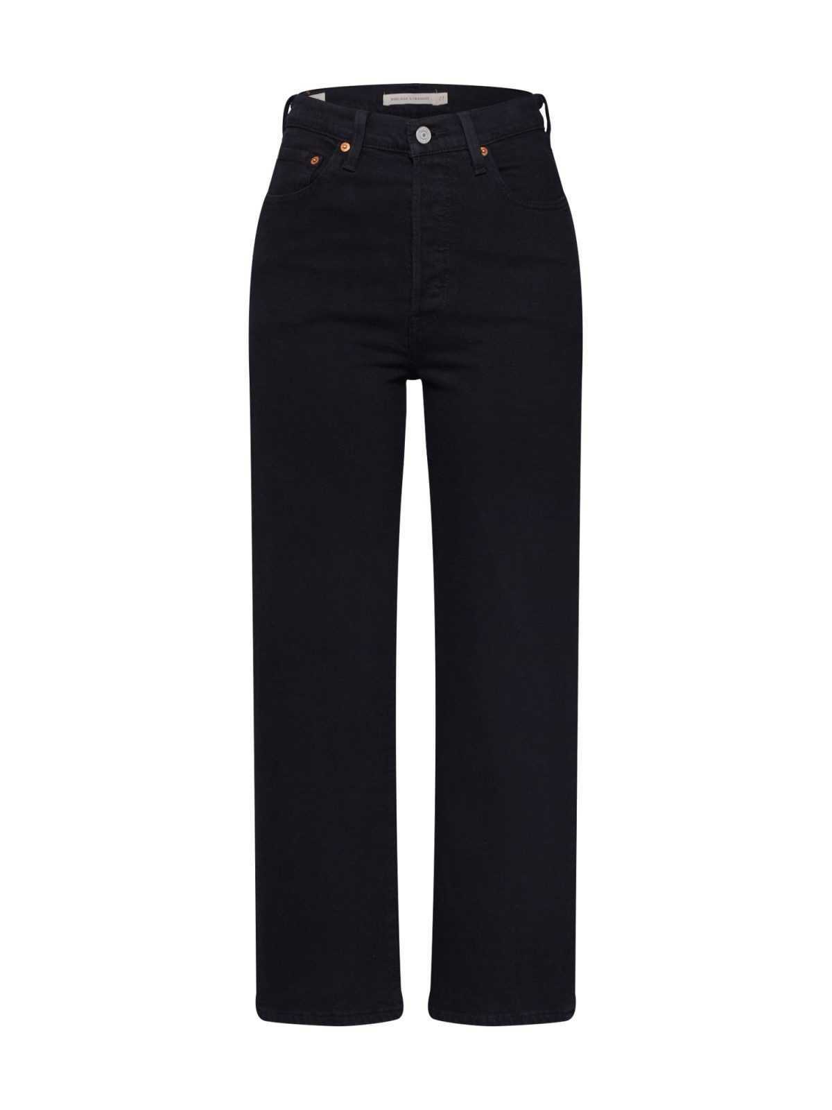 LEVI'S Kavbojke 'RIBCAGE STRAIGHT ANKLE'  črna