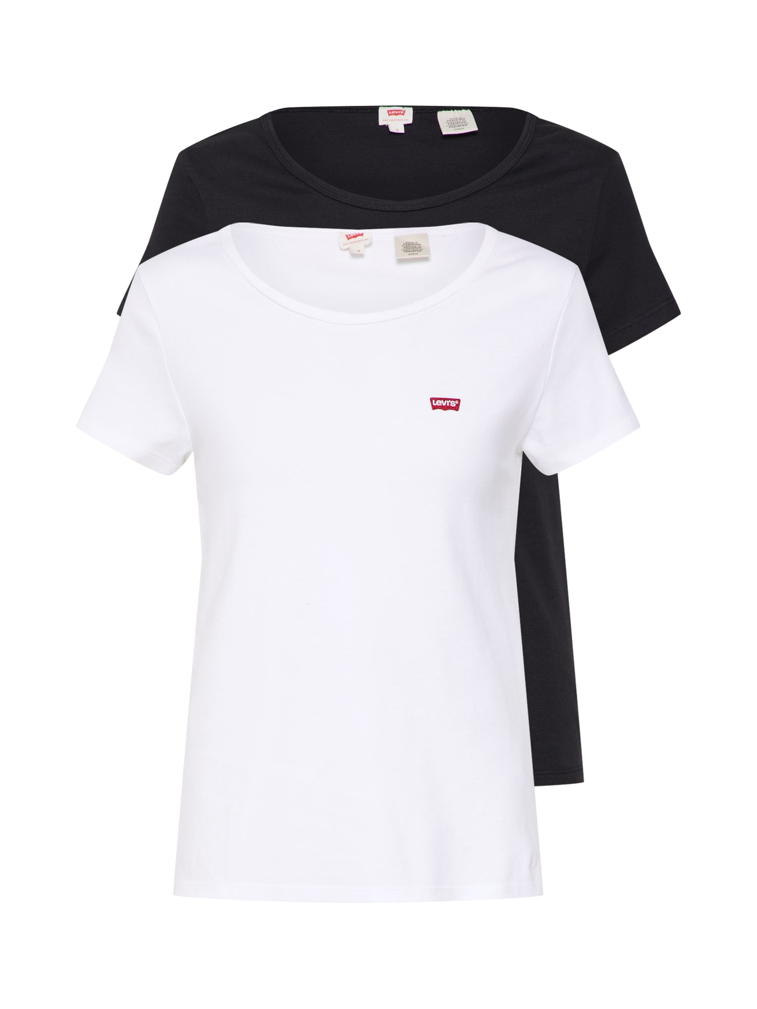 LEVI'S Majica  črna / bela