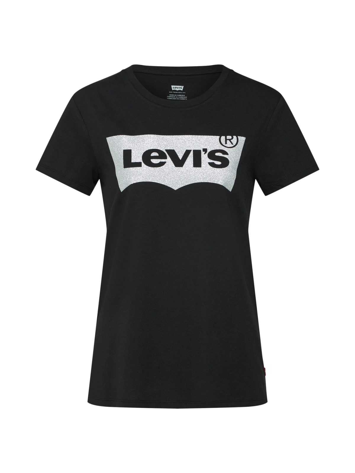 LEVI'S Majica  črna / srebrna