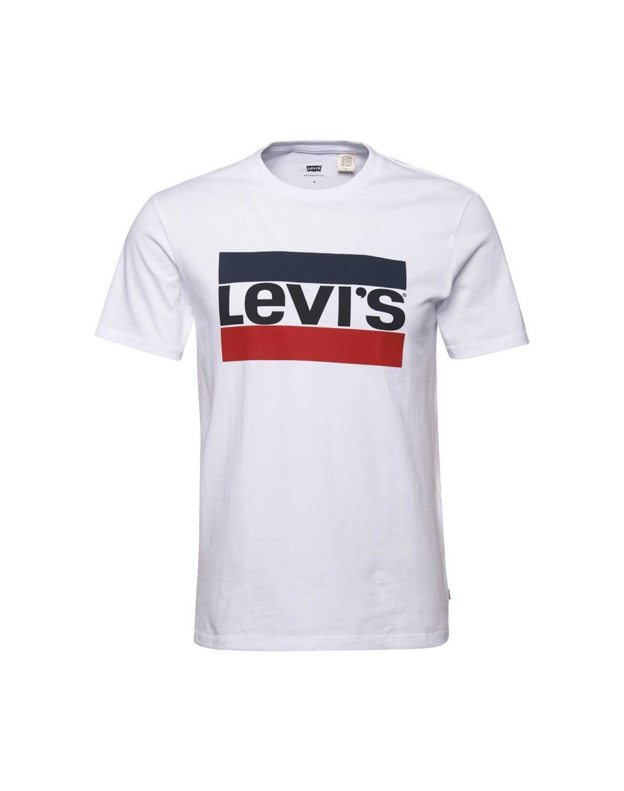 LEVI'S Majica  mornarska / karminsko rdeča / črna / bela