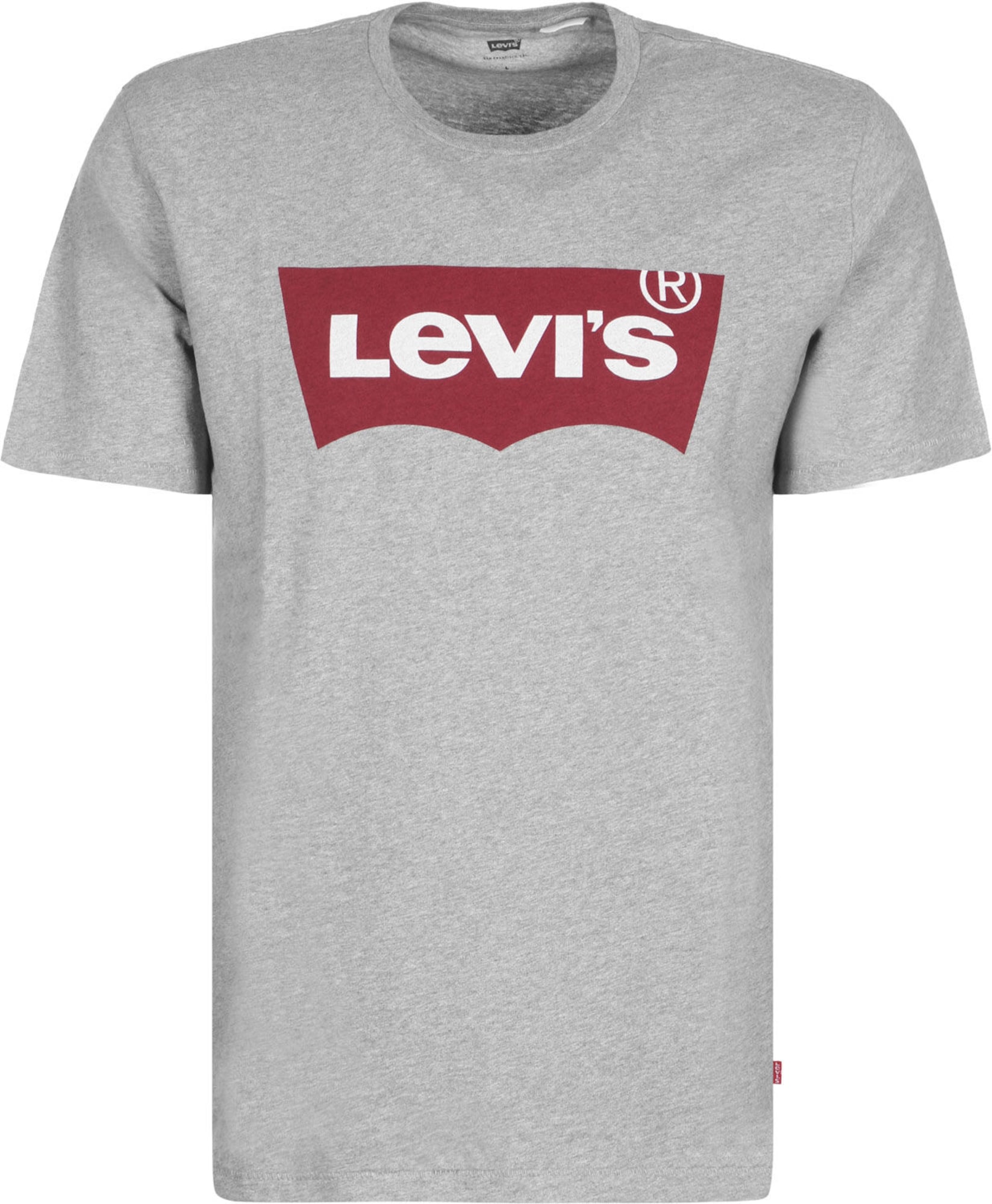 LEVI'S Majica  pegasto siva / češnjevo rdeča / bela