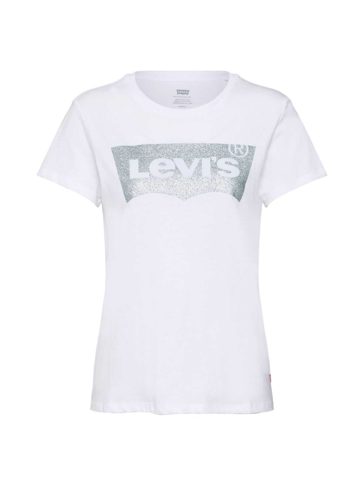 LEVI'S Majica  srebrna / bela