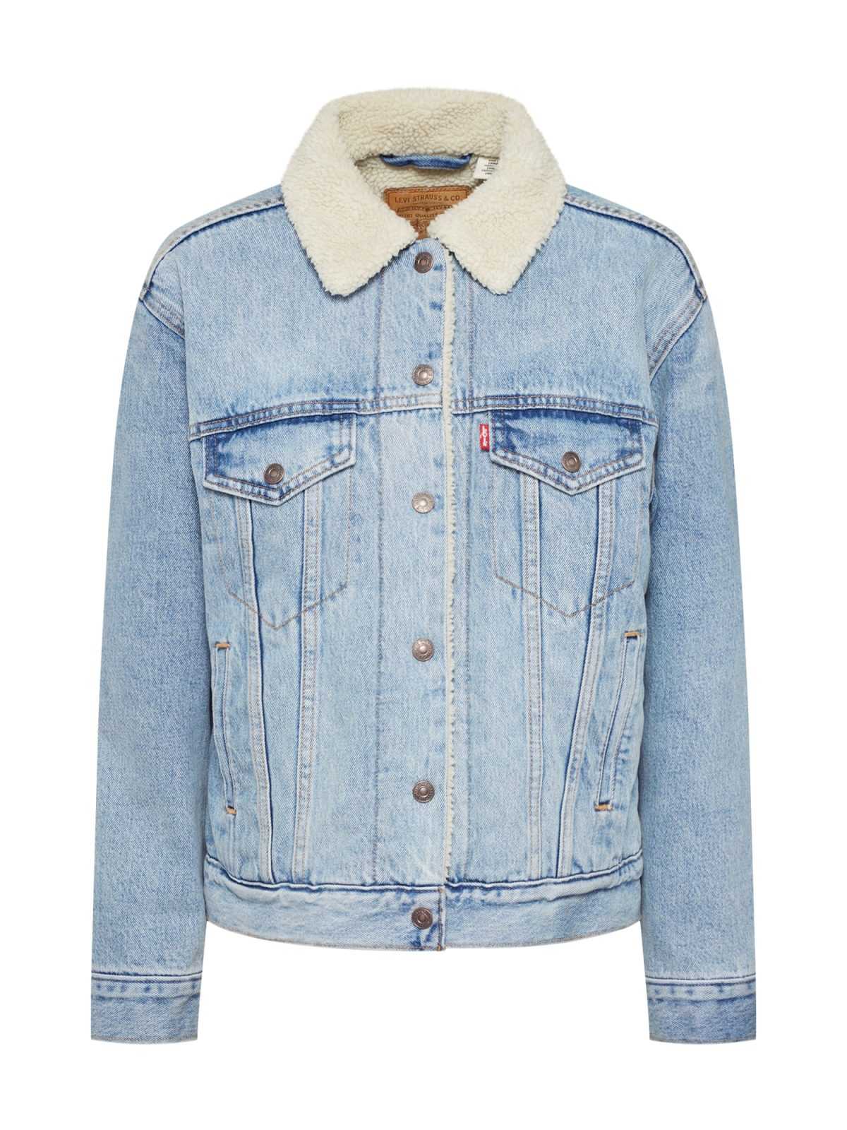 LEVI'S Prehodna jakna 'Ex-Bf Sherpa Trucker'  moder denim