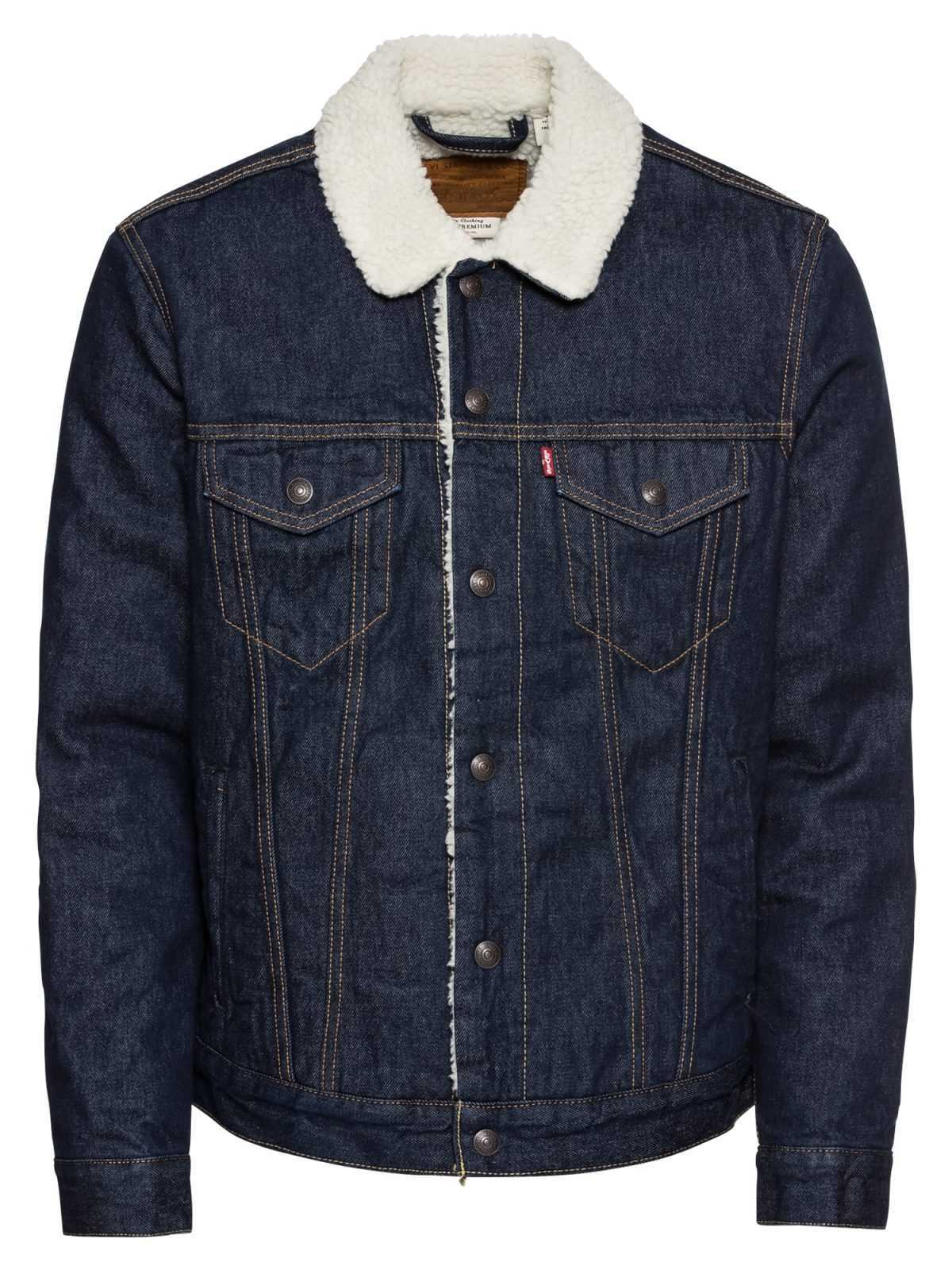 LEVI'S Prehodna jakna 'TYPE 3 SHERPA TRUCKER'  moder denim
