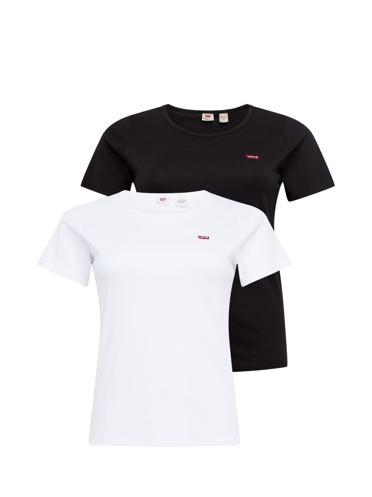 Levi's® Plus Majica  črna / bela