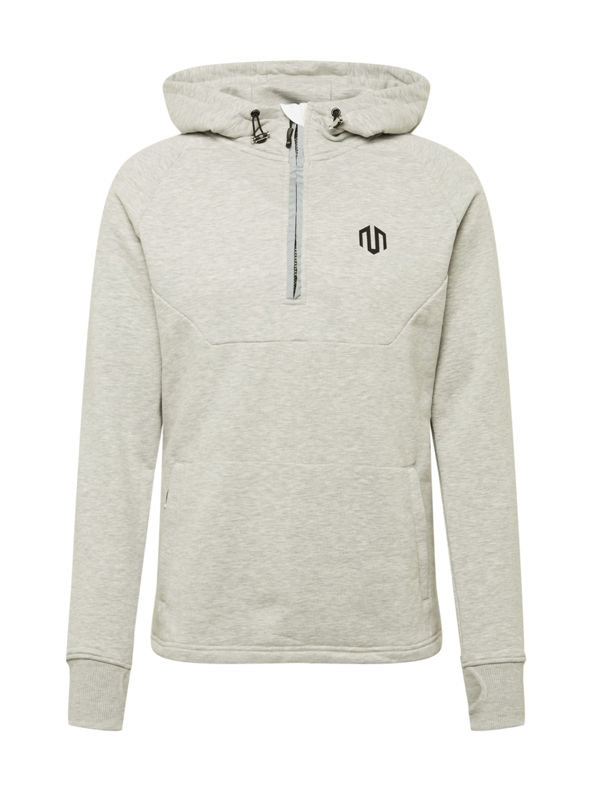 MOROTAI Športen pulover ' Neotech Zip Hoodie '  svetlo siva