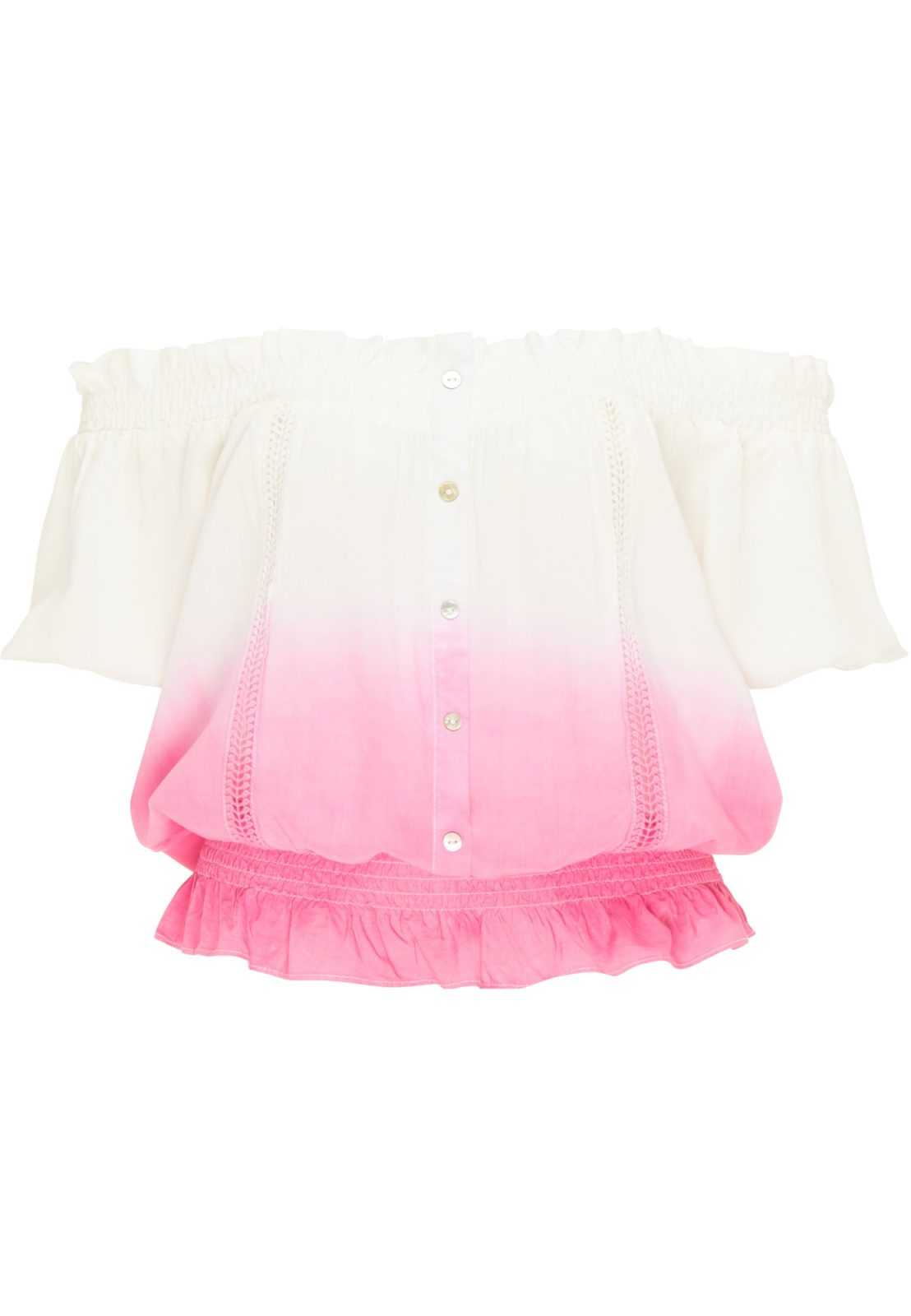 MYMO Bluza  svetlo roza / bela