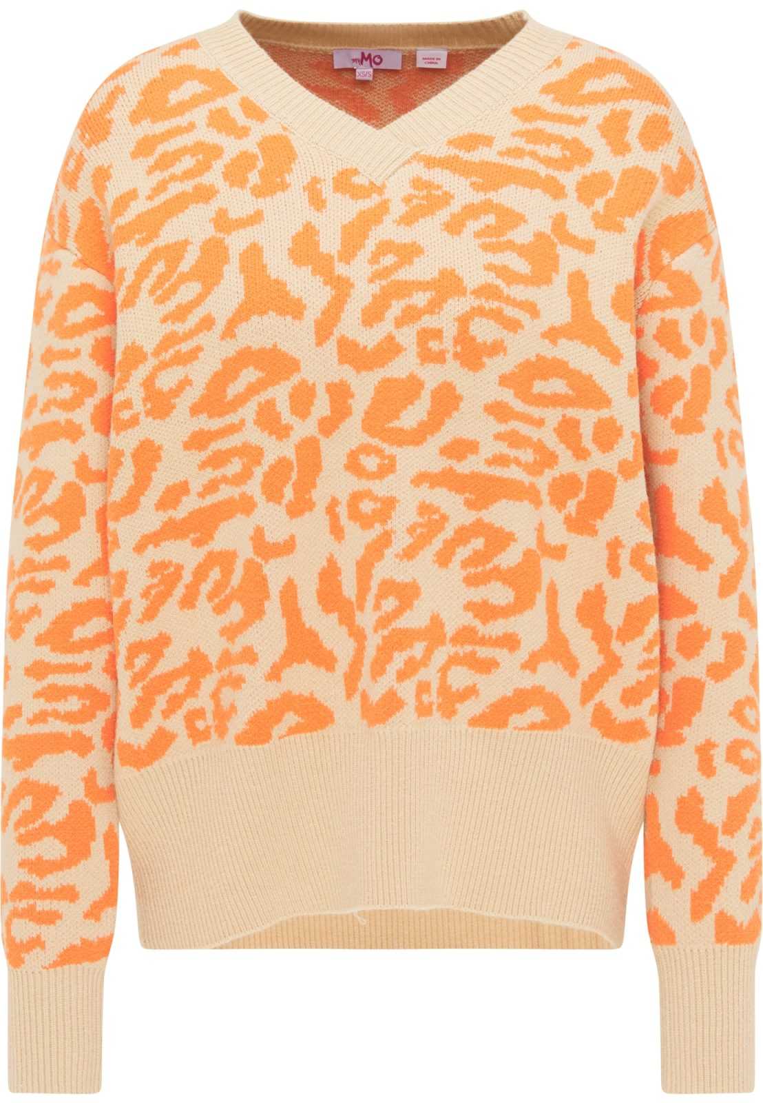 MYMO Širok pulover  bež / oranžna