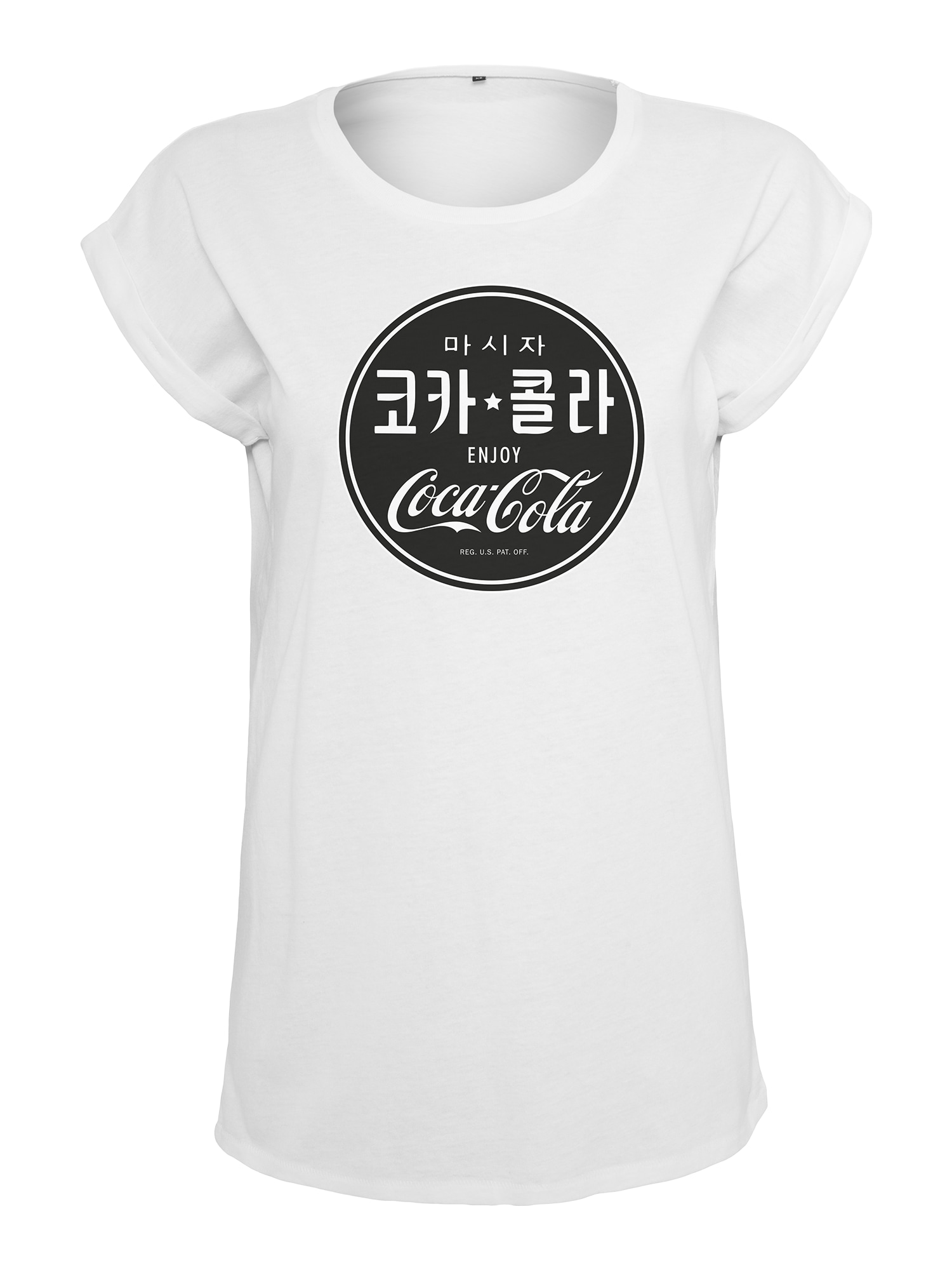 Merchcode Majica 'Coca Cola'  črna / bela