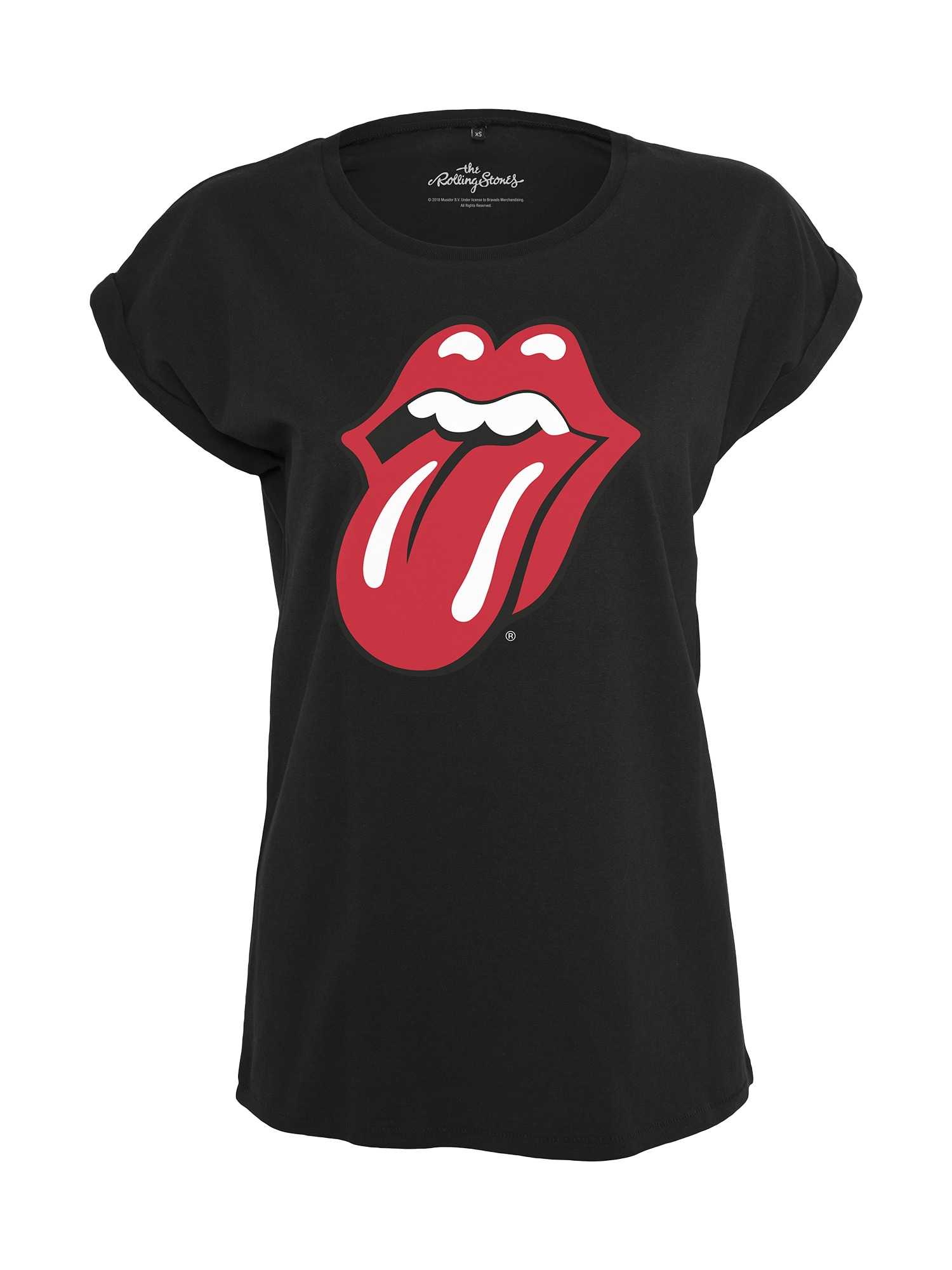 Merchcode Majica 'Rolling Stones Tongue'  rdeča / črna / bela