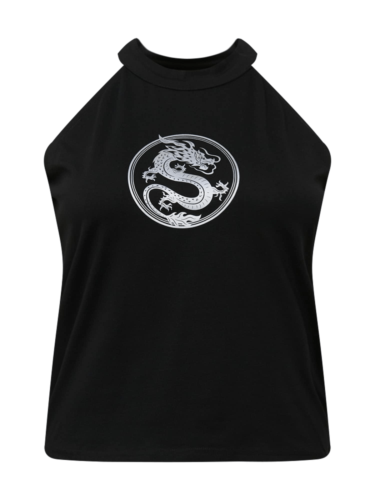 Merchcode Top 'Dragon'  črna / bela
