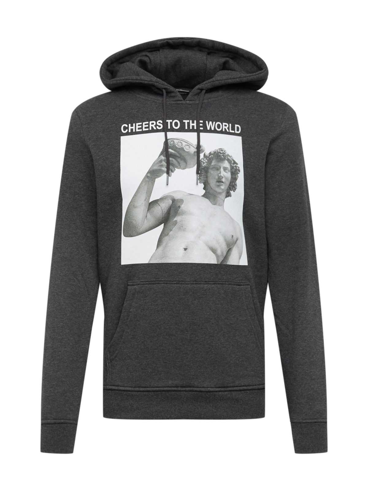 Mister Tee Majica 'Cheers'  temno siva / bela