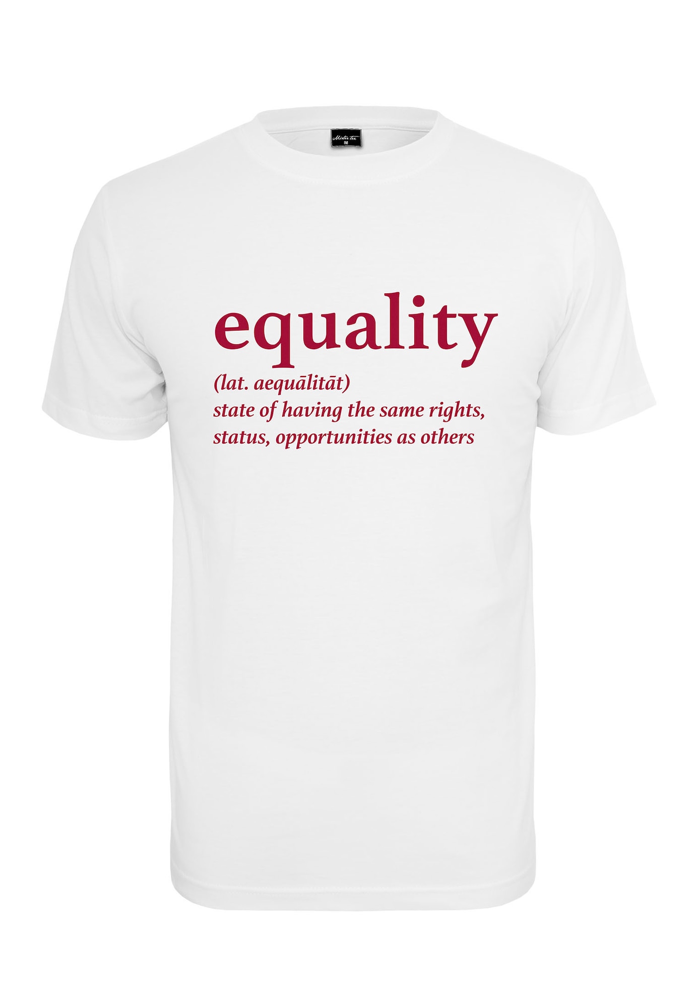Mister Tee Majica 'Equality Definition'  rdeča / bela