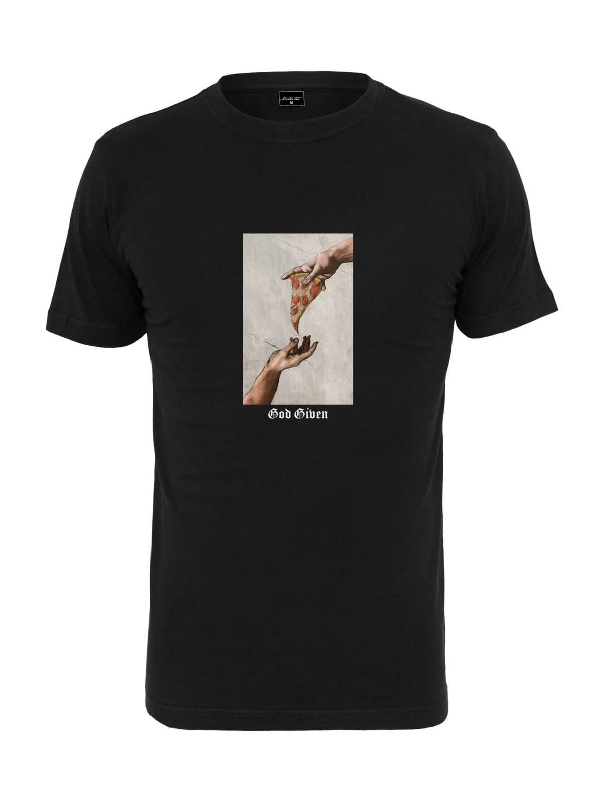 Mister Tee Majica 'God Given Pizza'  kamen / oranžna / črna