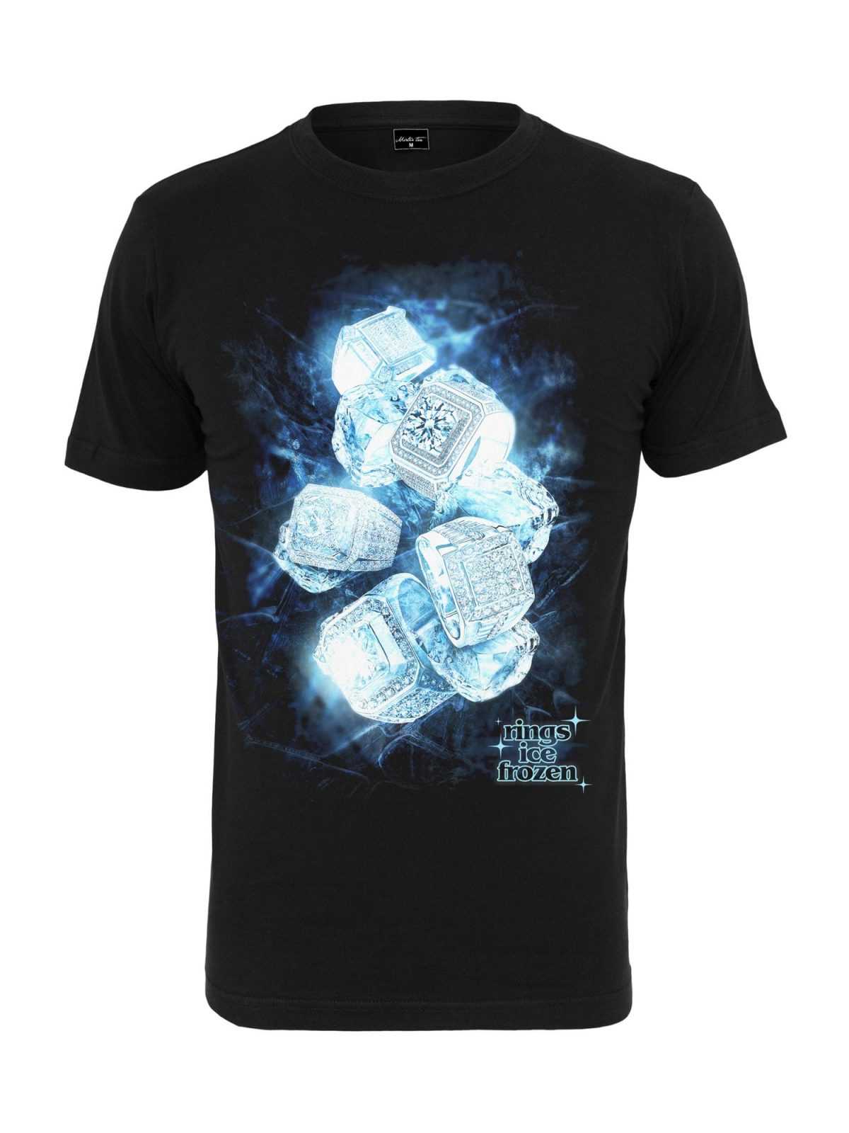 Mister Tee Majica 'Ice Rings'  svetlo modra / črna / bela